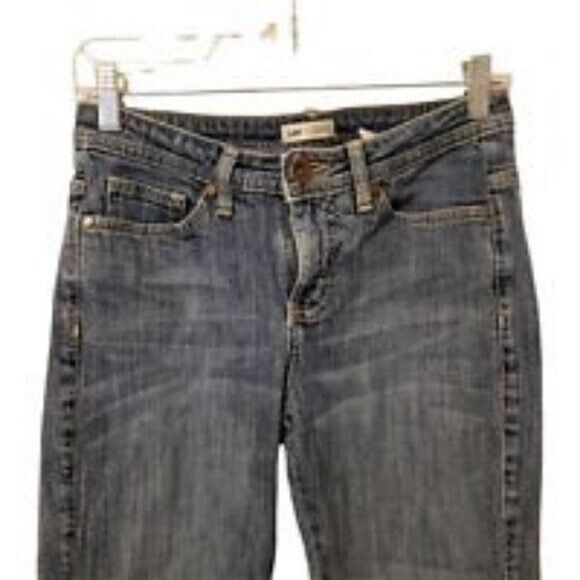 LEE Womens Size 4P Blue  Solid Crop Jeans - Picture 5 of 10